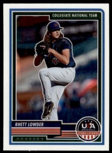 Rhett Lowder 2023 Panini Stars & Stripes Rookie Card RC #90 USA Collegiate