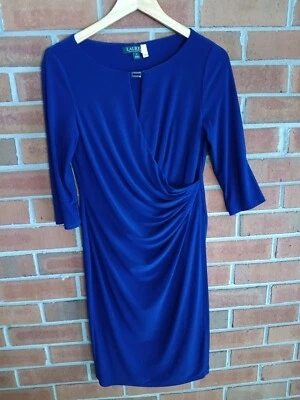 Ladies Size 12 Ralph Lauren Dress Blue Knee Length Parties Weddings Graduations - Image 1 of 4
