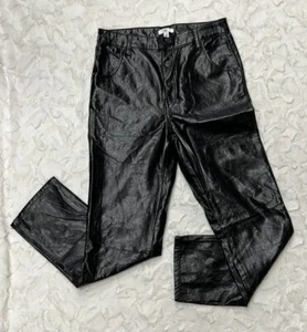 BP Hose vegan Kunstleder schwarz Knopfleiste Gr. 30 - Bild 1 von 7
