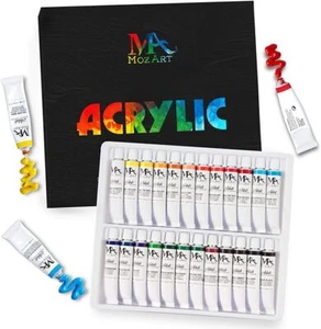 Juego de pintura acrílica para artista MozArt 24 tubos de 12 ml - colores altamente pigmentados - Imagen 1 de 6