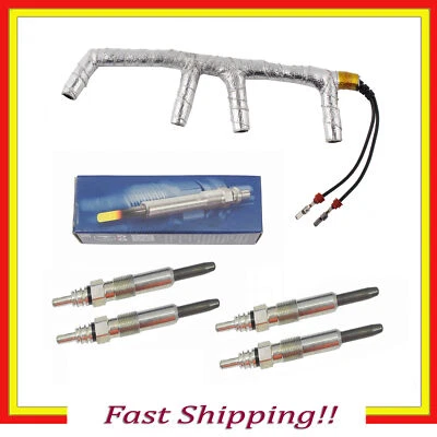 Bujía incandescente Bosch y arnés de cableado mejorado de 2 cables para VW Jetta Passat Beetle 4 piezas Foto 1 de 4