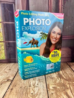 Photo Explosion Deluxe Windows Photo Editing Version 4 - Canon Sony Nikon Camera - Image 1 of 4