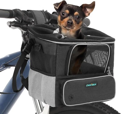 Hundefahrradkorb bis 5kg Faltbarer Rucksack für Hunde Katzen Atmungsaktiver - Bild 1 von 4