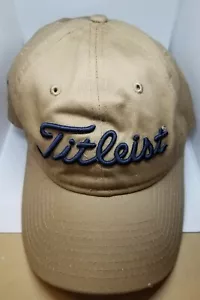 Titleist Logo Golfmütze hellbraun/blau verstellbar Greenway Mütze Kappe - Bild 1 von 10