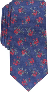 BAR III Blue & Red Floral Lance Silk Blend Neck Tie NEW - Picture 1 of 1