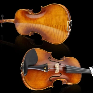 A 4/4 Flamed Maple and Ebony Violin with Violin Case and Bow As Accessories - Picture 1 of 8