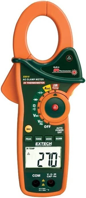 NEW!  Extech EX810 1000A Clamp Meter with Infrared Thermometer - Image 1 of 1