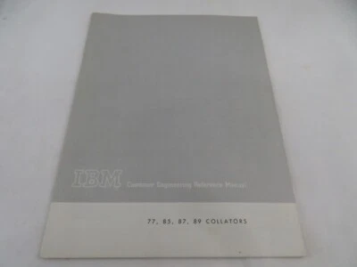 IBM Customer Engineering Manual Of Instruction 77 85 Collator Vintage 1961 - Image 1 of 4