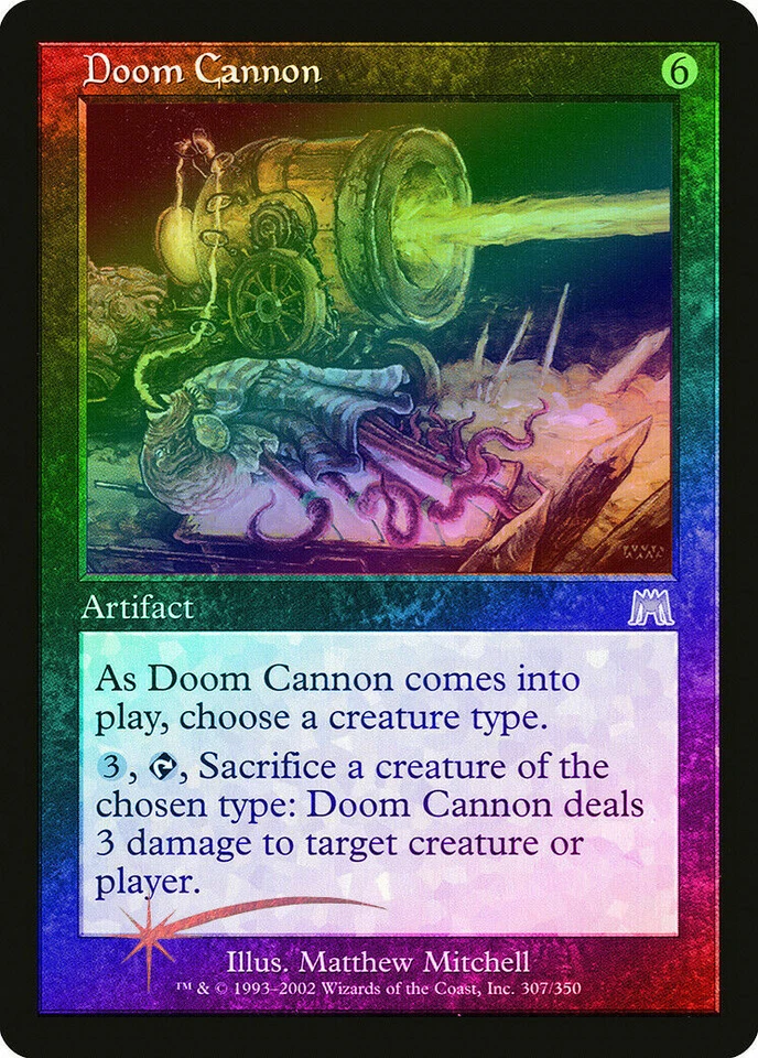 Doom Cannon FOIL Onslaught LP/EX Artifact Rare MAGIC GATHERING - Image 1 of 1