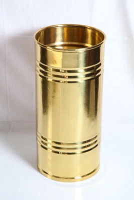 Portaombrelli porta ombrelli tondo in ottone lucido ingresso bar ristorante casa Foto 1 de 2