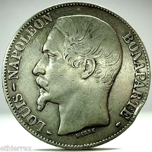 FRANCE (Napoleon III) 5 Francs 1852 A,Parigi - Imagen 1 de 6