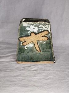 Studio Art Pottery Dragonfly Napkin Holder Hand Made Dave's Pottery - Picture 1 of 13
