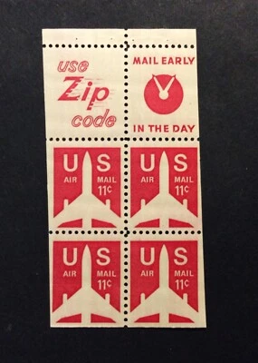 BroadviewStamps Booklet SALE!  USA air mail pane #C78a MNH VF.  MISCUT ERROR. - Image 1 of 2