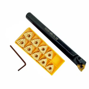 Barra de perforación de torno S20R-MWLNL08 3/4" con 10 insertos de carburo flexible WNMG432 - Imagen 1 de 6