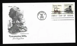 #1897A, 2c 1870's Locomotive, Coil - Artmaster FDC + #1907 - Picture 1 of 2