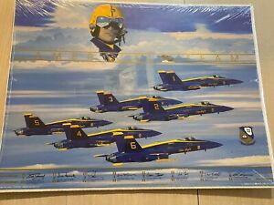 1994 US NAVY BLUE ANGELS MILITARY AIRCRAFT POSTER - 24" x 18.25" Sealed Unframed