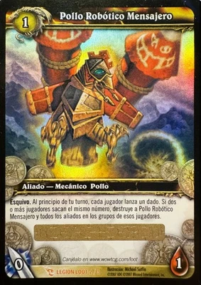 WoW TCG Loot Card – Robotic Homing Chicken – Unused/Unscratched - Bild 1 von 2