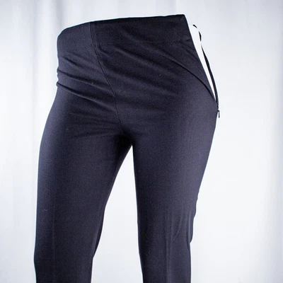 TALBOTS Navy Blue Solid Slit Women Stretch Slim Capri Pants Size OP Petite - Image 1 of 4