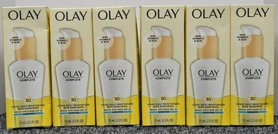6 x OLAY COMPLETO con Vitamina E y Aloe FPS 30 Hidratante UV Diario con Protector Solar Foto 1 de 4