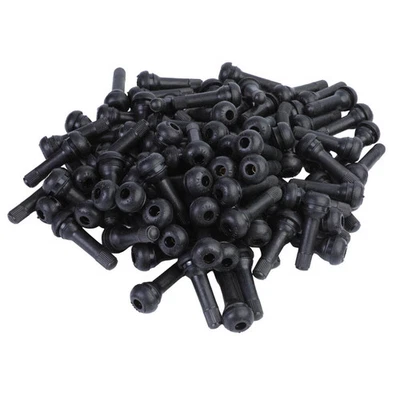 100x TR414 Tubeless Car Wheel Tire Valve Stems Caps Snap In Tyre Rubber Valves - Image 1 of 4