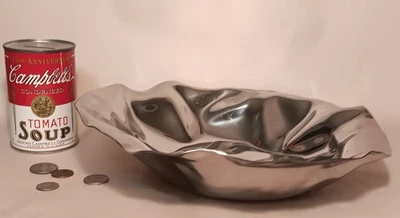 2000 BRUTALISTA alessi ITALIA cuenco acero inoxidable mesa arte escultura de colección orgánico Foto 1 de 4