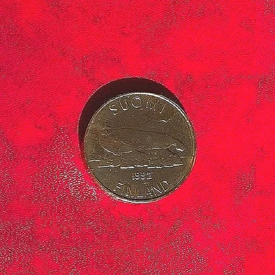 FINLAND 5 Markkaa coin MS/UNC (uncirculated) 1992 w/ SEAL KM #73 - Image 1 of 2