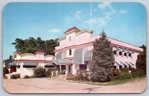 Postal cromada Raay-Nor's Cabin Restaurant Huntington Long Island Nueva York - Imagen 1 de 2
