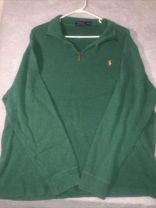 Polo Ralph Lauren Strickjacke Pullover Sweater Herren 2XL Grün Reißverschluss Langarm - Bild 1 von 10