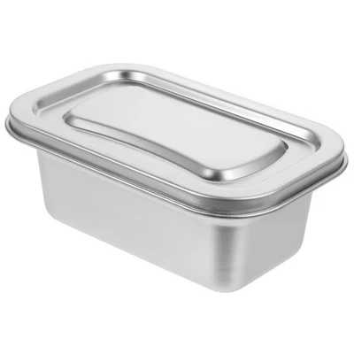  3 Piece Ice Box For Ice Cream Stainless Steel Storage Boxes With Lid Large - Image 1 of 4