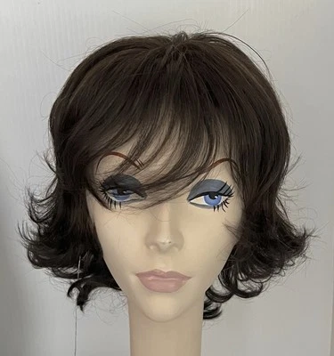 Новый с Ярлыками! JACQUELYN парик человеческих волос смесь знаменитости 8-4 темно-коричневый мононити Топ - Изображение 1 из 4