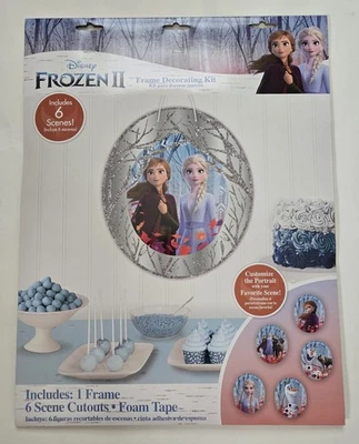 Disney’s Frozen II Glitter Wall Frame & Cutouts Party Decorating Kit - 7 Pc Elsa - Image 1 of 3