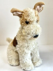 Vintage Animal Alley Toys R Us Fox Terrier Dog Plush Stuffed Animal Realistic - Picture 1 of 10