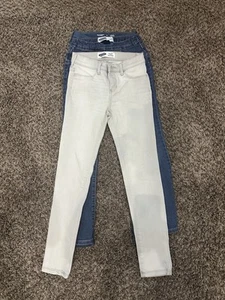 Lot of 3 | Girls Old Navy Blue Jeans Jeggings Skinny Sz 10 Adjustable Waist EUC - Picture 1 of 9