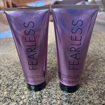 Victoria's Secret FEARLESS Fragrance Body Lotion Fragrance Wash 3.4oz Each - Image 1 of 2