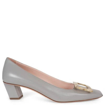 72567 подлинный ROGER VIVIER серый кожаный BELLE VIVIER 45 туфли-лодочки 39 - Изображение 1 из 4