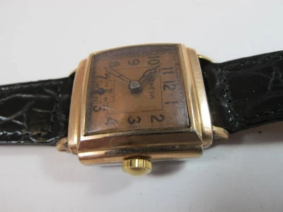 GENEVA BY LUOR MENS VINTAGE ROSE GOLD PLATED VINTAGE 15J no reserve - Image 1 of 4