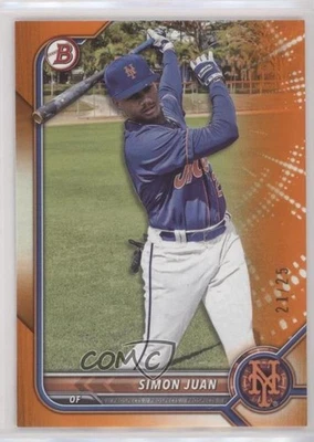 2022 Bowman Draft Orange /25 Simon Juan #BD-52 - Image 1 of 2