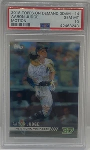 2018 Topps On Demand 3D AARON JUDGE #M-14 PSA 10 Gem Mint Motion Insert Card SP - Picture 1 of 2