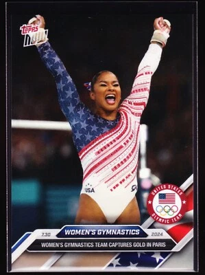 Equipo Olímpico de Gimnasia Femenina Gabby Douglas 2024 Topps Ahora #8 Base Limitada Foto 1 de 2