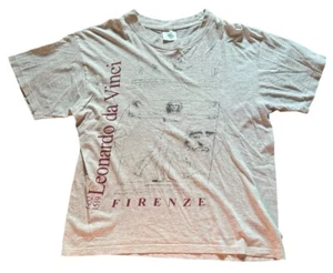 Vintage Leonardo Da Vinci T-Shirt Gray XL - Picture 1 of 3