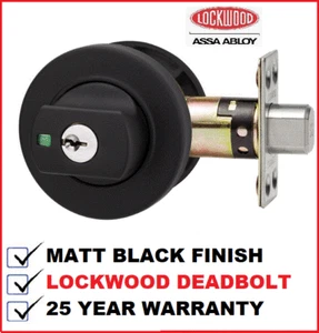 Matt Black Lockwood 005 Deadlock Paradigm Lock Deadbolt 005/B1MBKDP - Picture 1 of 6