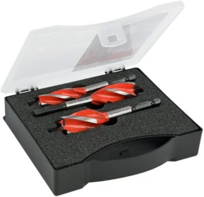 MILWAUKEE ARMEG 3 Piece 16,20,25mm Stubby 125mm Wood Beaver Auger Drill Bits, WWB3PCSET120