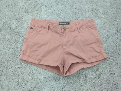 Abercrombie & Fitch Chino Shorts Womens 26 Orange Low Rise Stretch Mini Y2K - Image 1 of 4