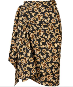 Etoile Isabel Marant Loela Wrap Skirt Size 36 Floral Ruched Side - Picture 1 of 6
