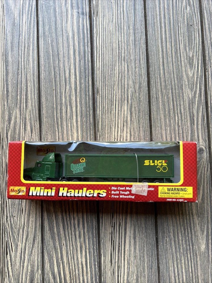 Mini transportadores Maisto de metal fundido a presión de plástico cuáquero estado pulido 50 verde Foto 1 de 3