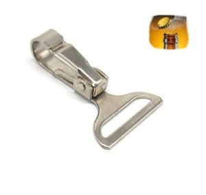 Moschettone a molla in metallo con anello fisso pesante e stappabottiglie 900956 - Imagen 1 de 2