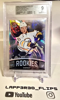 Jack Eichel 2015-16 Fleer Showcase Ultra Violet Medallion /25 Rookie RC BGS 9 - Image 1 of 3