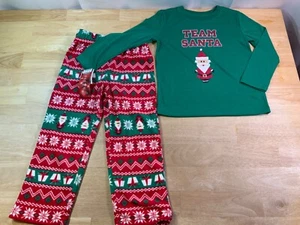 New Toddler Boy's Holiday PJ Set says Team Santa has Santa,Presents,Snowflakes* - Picture 1 of 5