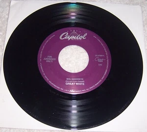 Big Goodbye / Livin' On Rock n' Roll Great White 45 Record - Foto 1 di 2