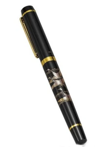 Pluma estilográfica de laca Maki-e Urushi Makie Yamanaka motivo de grúa de laca NUEVA - Imagen 1 de 3